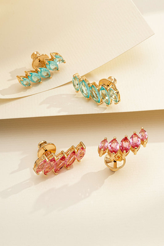 Brinco Ear Cuff com Zircônia