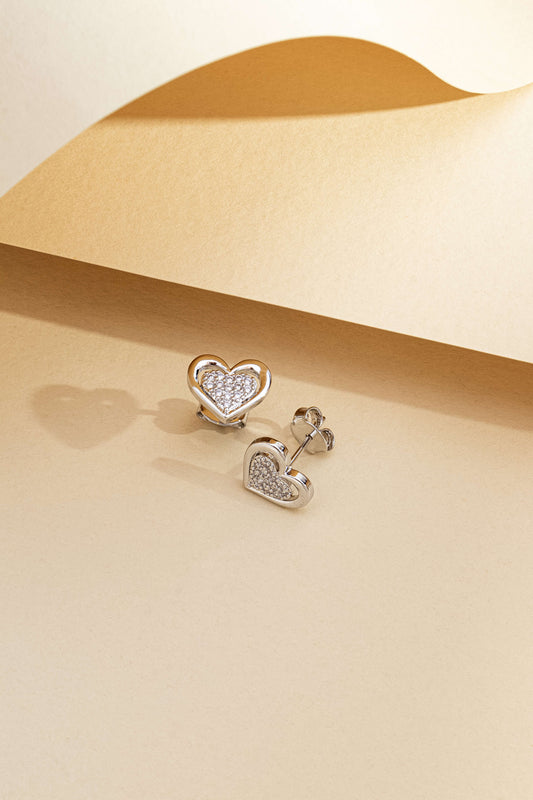 Brinco Coração Zircônia