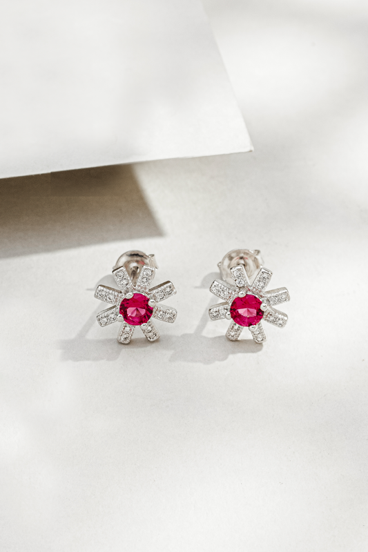 Brinco Flor Cravejado