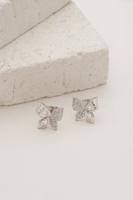 Brinco Borboleta Zircônia