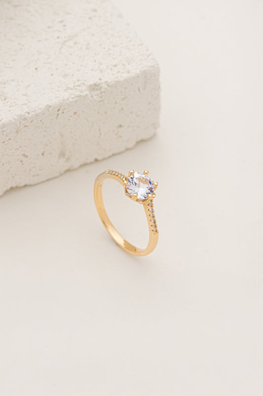 Anel Solitário Clássico