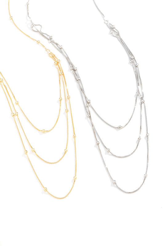 Corrente Tripla de Bolinha