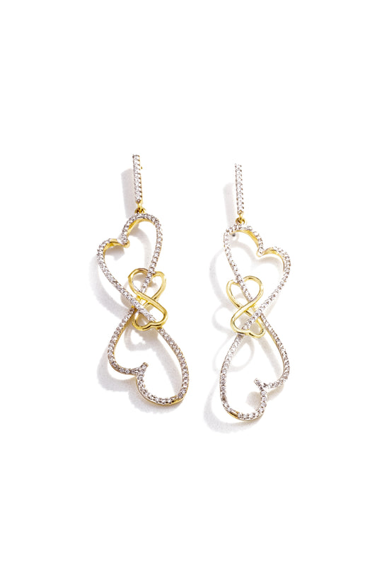 Brinco Corações Entrelaçados