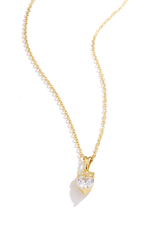 Colar Coração com Zircônia