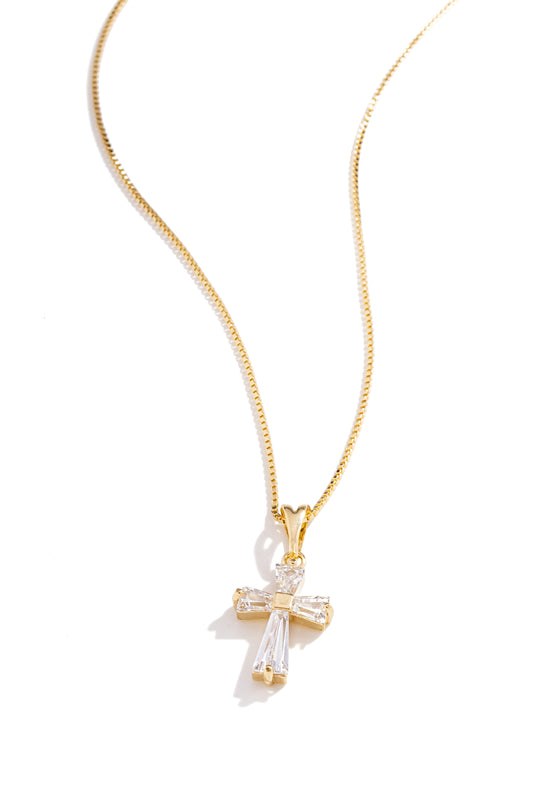 Colar Cruz com Zircônias