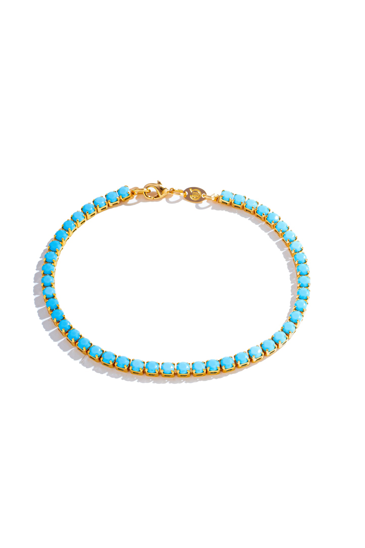 Pulseira Rivieira Com Zircônia Turquesa