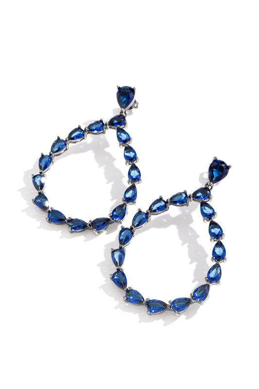 Brinco Prata Italiana com Zircônia Banho de Ródio