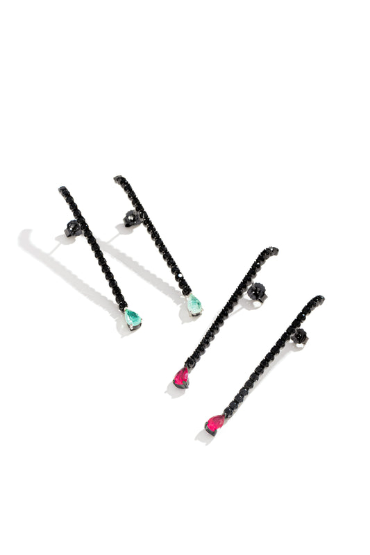 Brinco em Prata Italiana com Zircônia