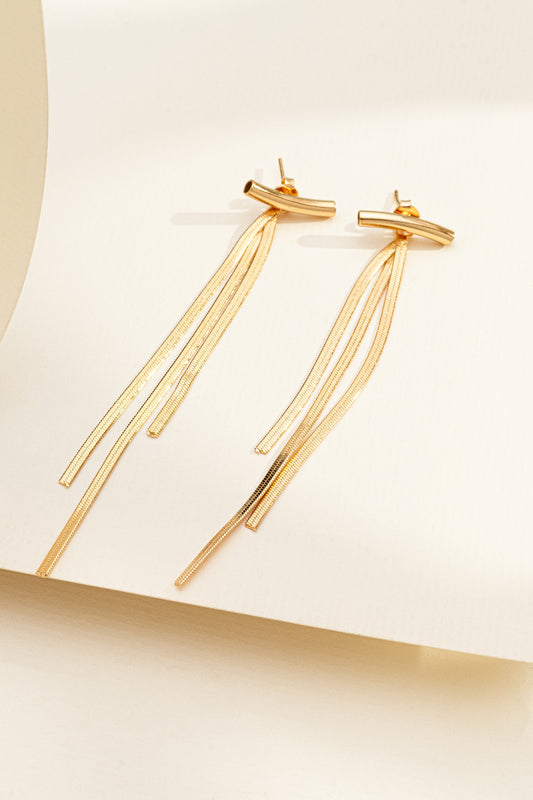 Brinco Ear Cuff Três Franjas Longas
