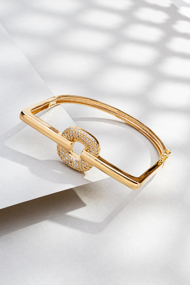 Bracelete Elo com Zircônia