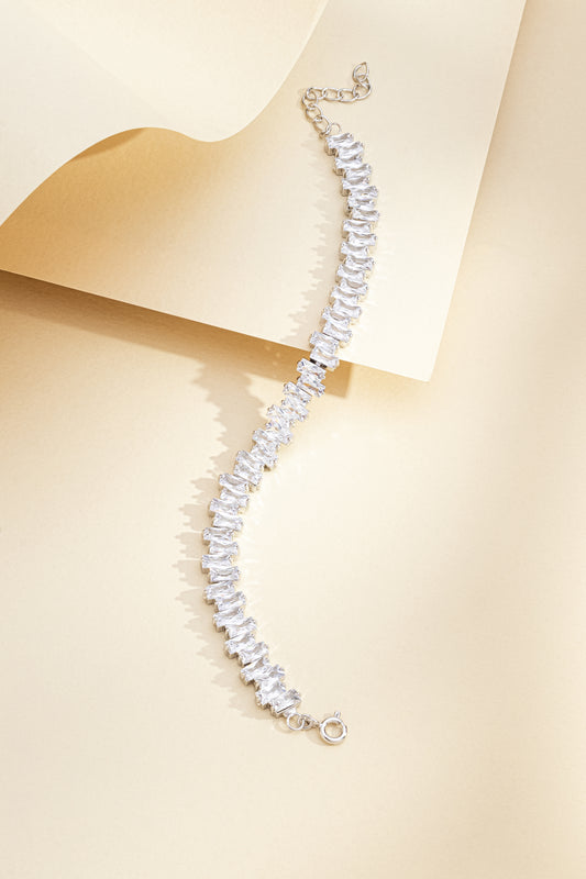 Pulseira com Zircônias Baguete
