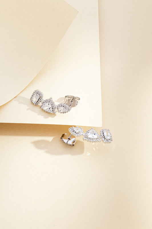 Brinco Ear Cuff com Zircônia