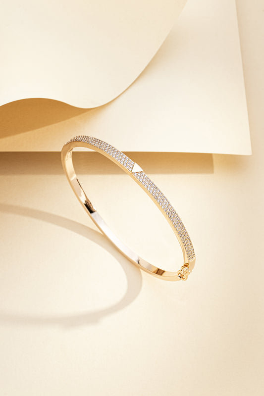 Bracelete Luxo Cravejado com Zircônias