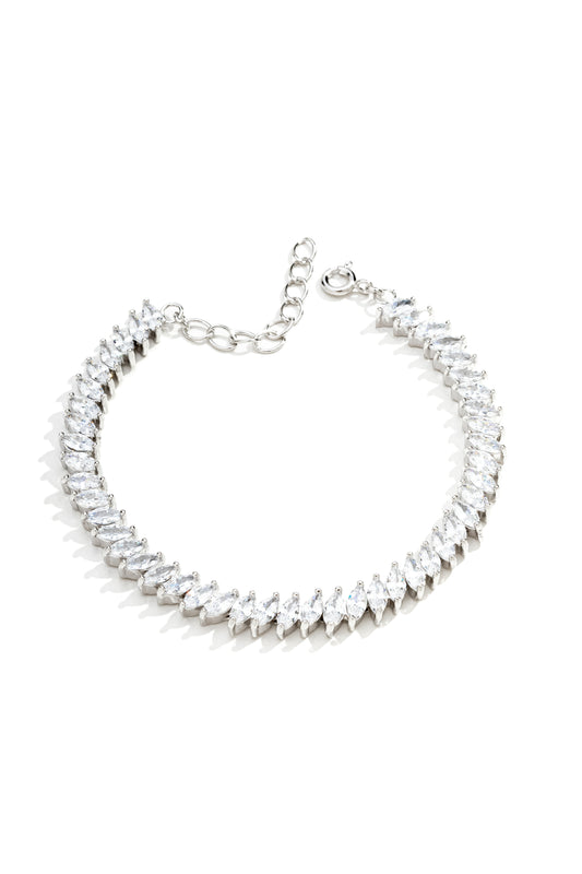 Pulseira com Zircônia Navete