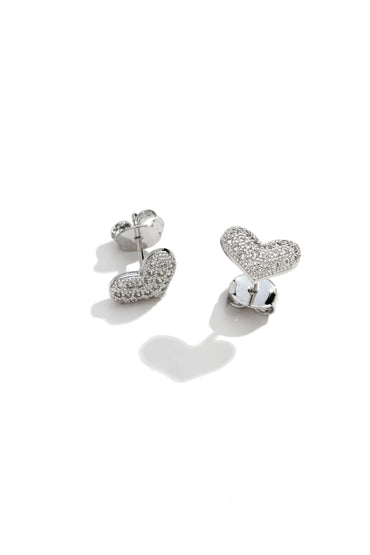 Brinco Coração com Zircônias