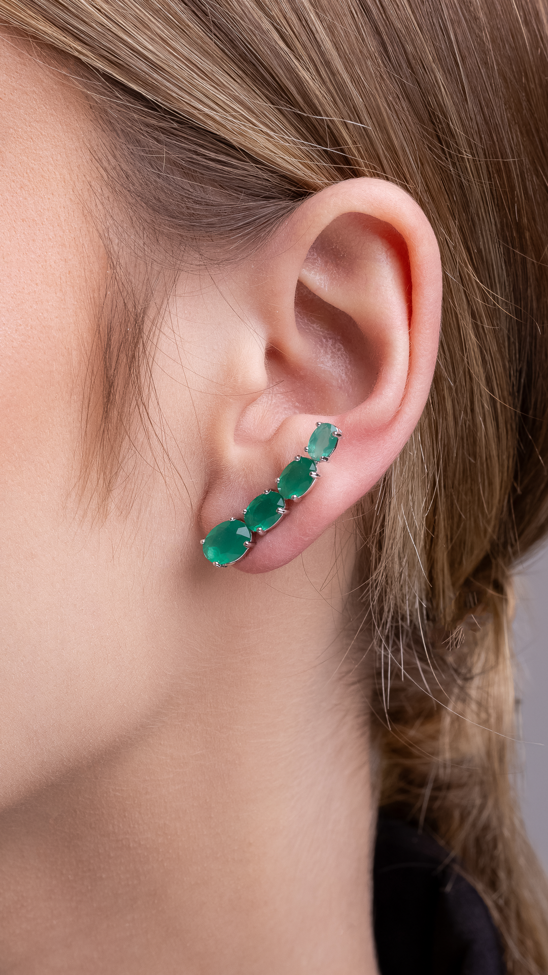 Brinco Ear Cuff com Zircônia