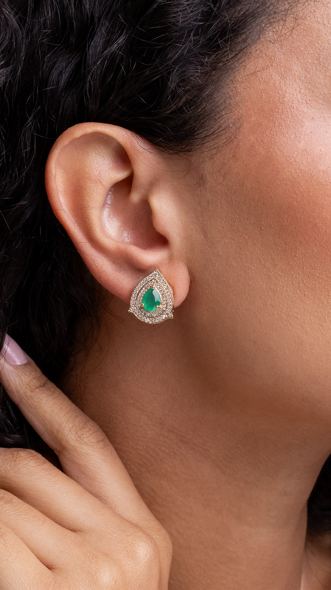 Conjunto de Colar e Brincos com Zircônia