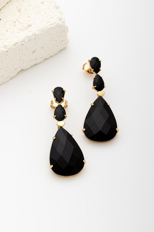 Brinco Gota Cristal Lapidado