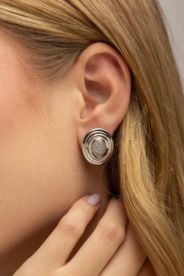 Brinco Botão Circular