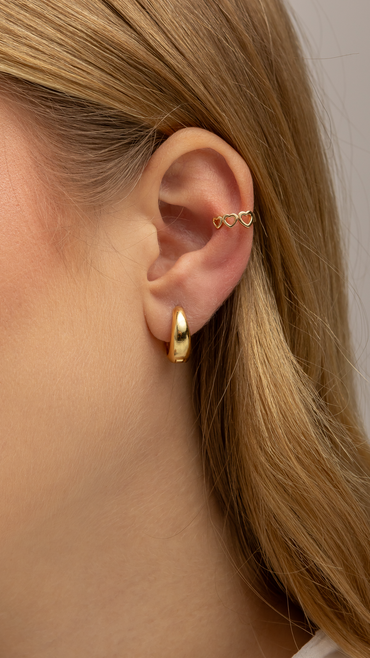 Piercing Fake Corações Vazados