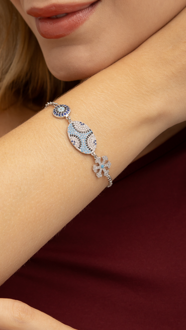 Pulseira Olho Grego Cravejada