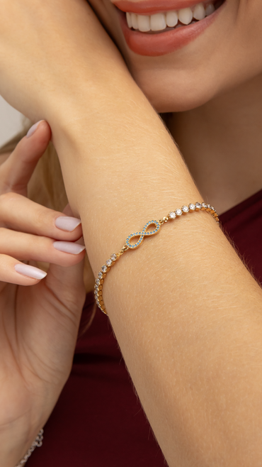 Pulseira Infinito Cravejada