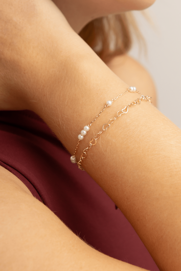 Pulseira Dupla entre Pérola