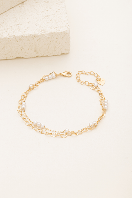 Pulseira Dupla entre Pérola