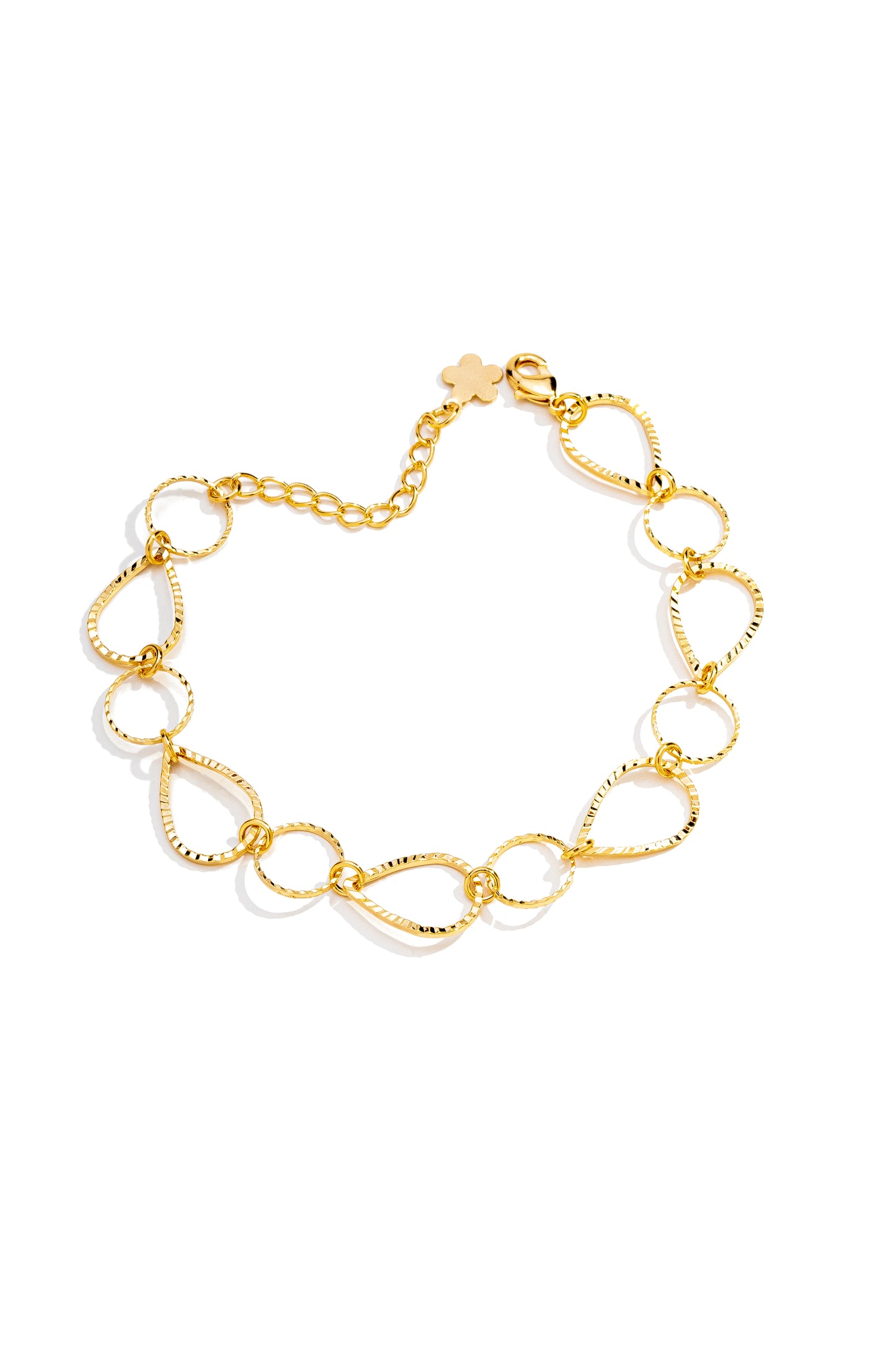 Pulseira Formato de Gota e Circulo