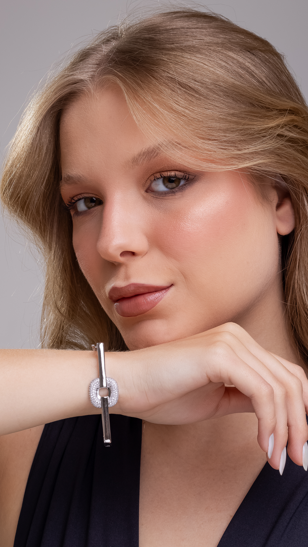 Bracelete Elo com Zircônia