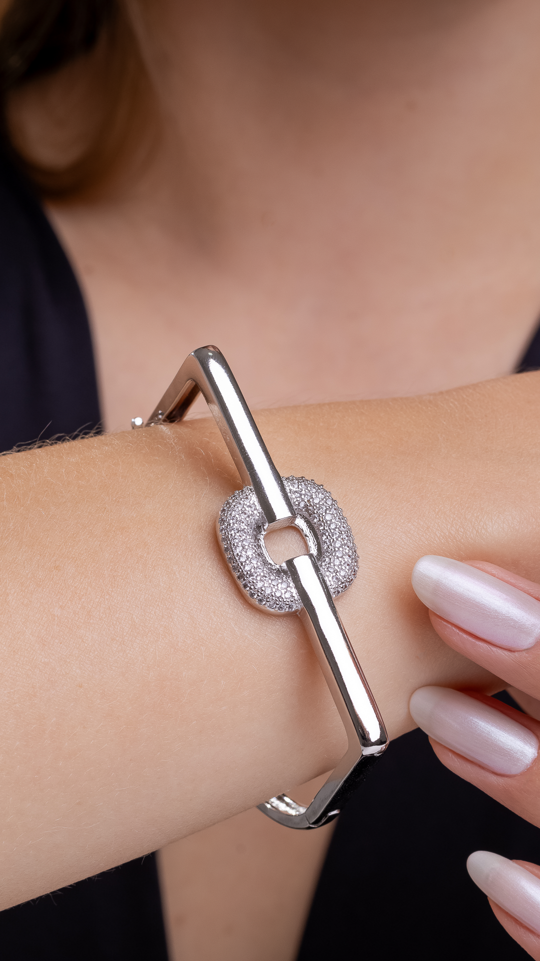 Bracelete Elo com Zircônia