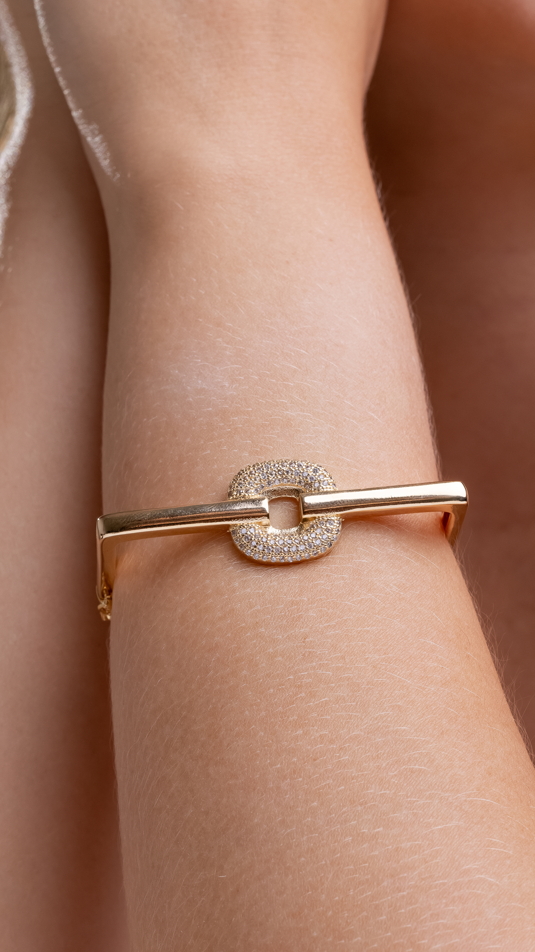 Bracelete Elo com Zircônia
