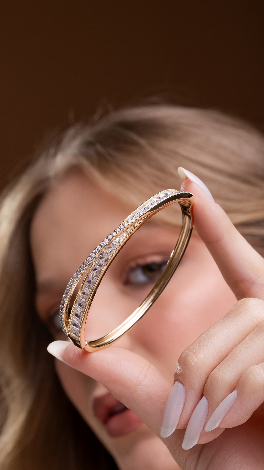 Bracelete  Duplo  com Zircônia