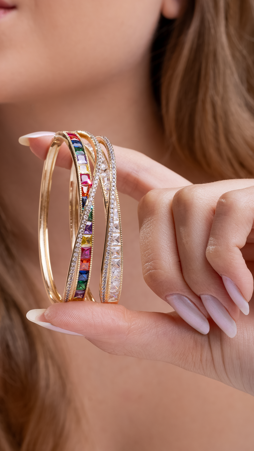 Bracelete  Duplo  com Zircônia