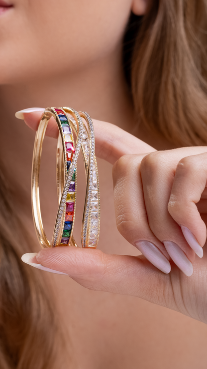 Bracelete  Duplo  com Zircônia