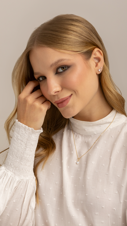 Gargantilha Coração com Zircônia