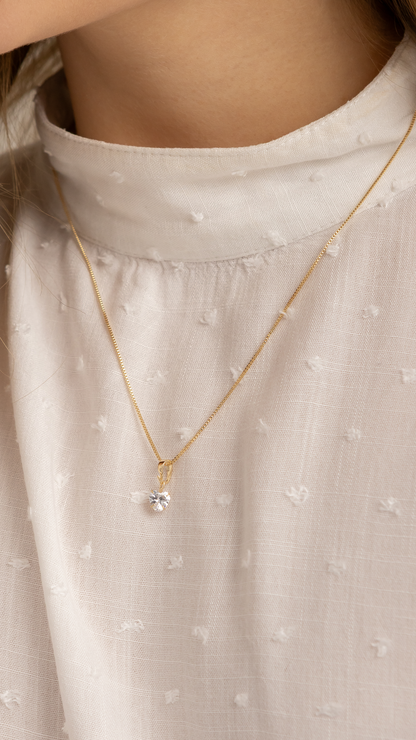 Gargantilha Coração com Zircônia