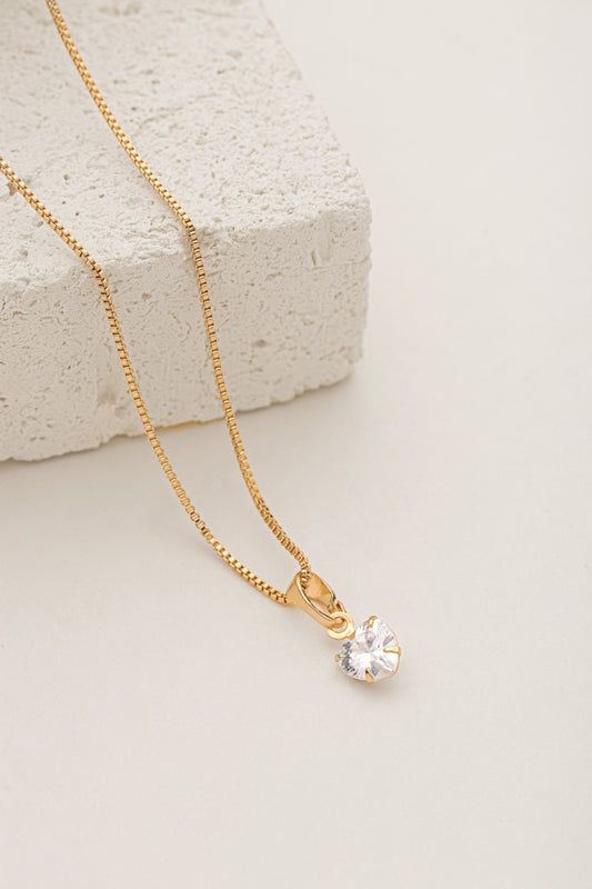 Gargantilha Coração com Zircônia