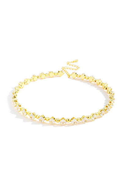 Choker Cravejada com Zircônias em Losangos