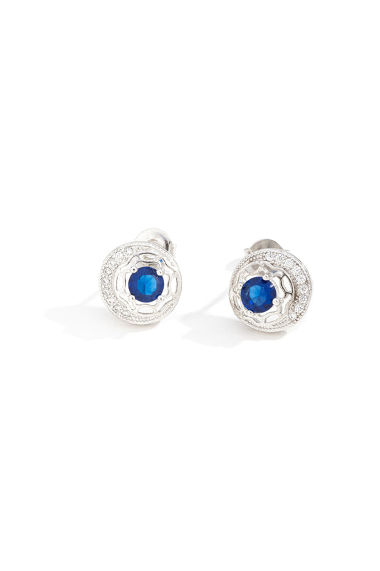 Brinco com Zircônia Azul