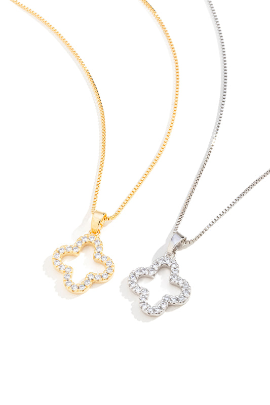 Conjunto Gargantilha e Pingente Trevo
