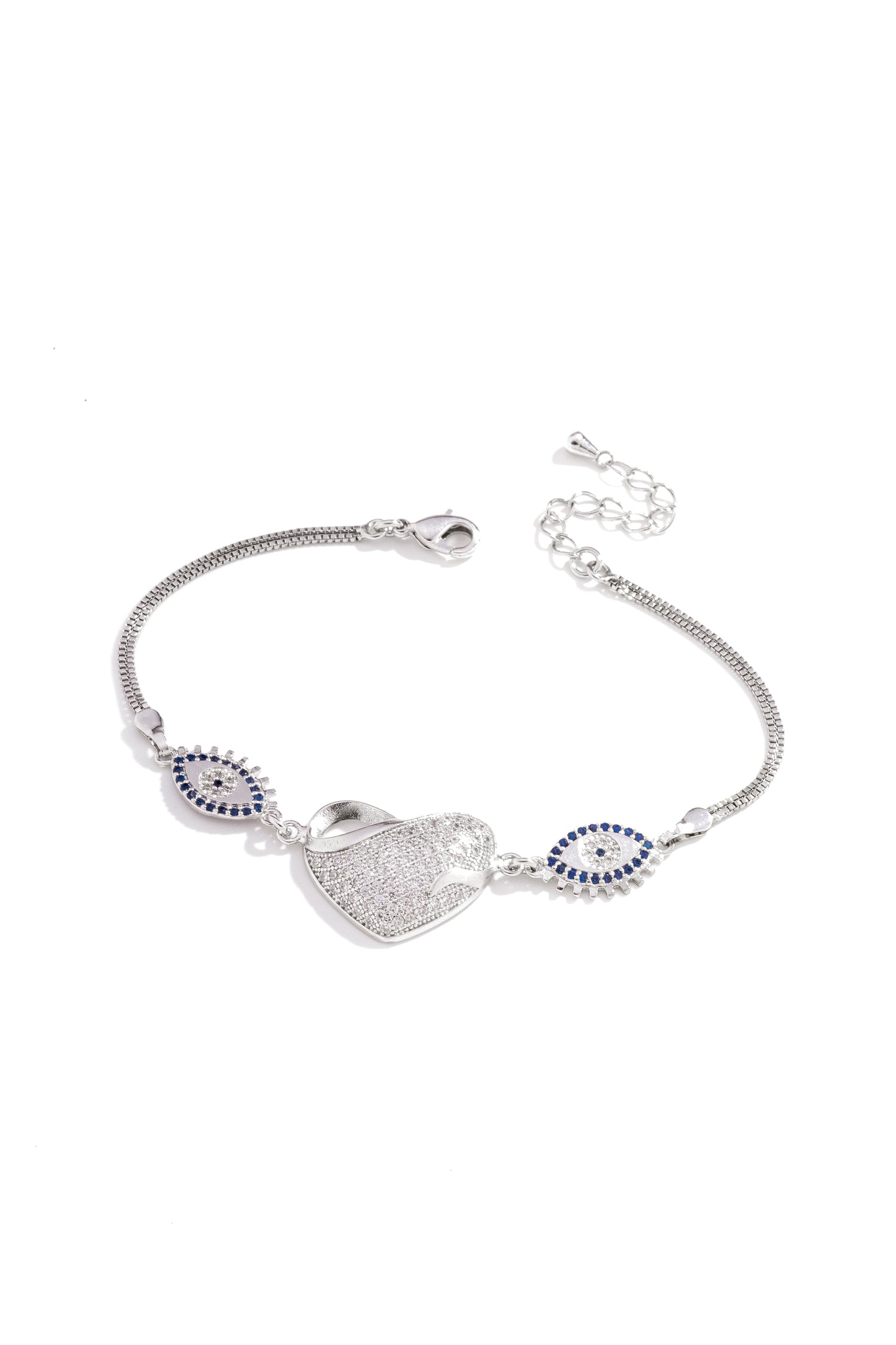Pulseira Coração com Olho Grego