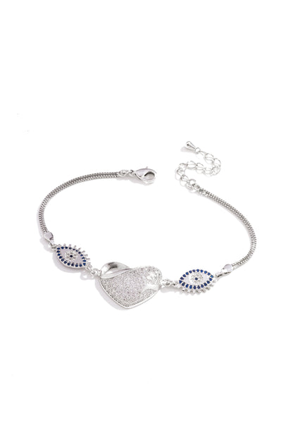 Pulseira Coração com Olho Grego