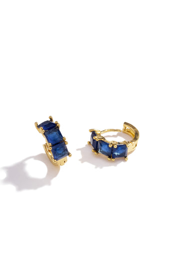 Brinco Argola Zircônias Quadrada