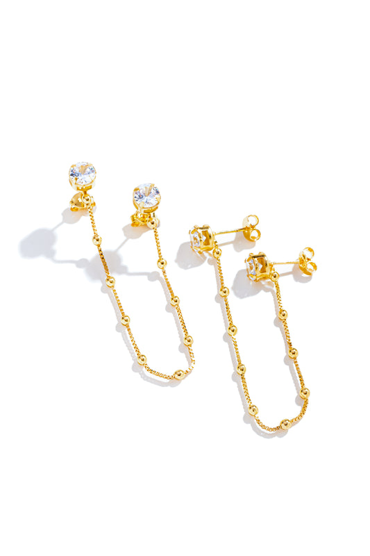 Brinco Earcuff de Argola com Zircônia