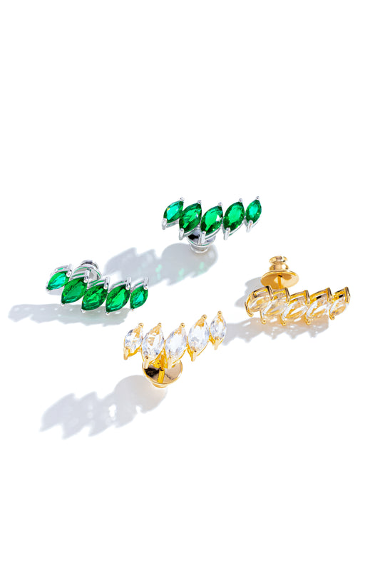 Brinco Ear Cuff com Zircônia Banhado a Ouro 18K