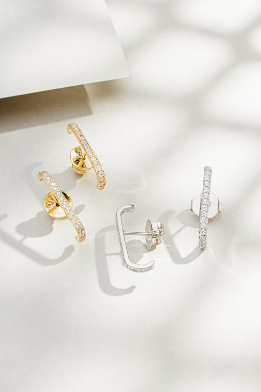 Brinco Ear Hook Zircônia