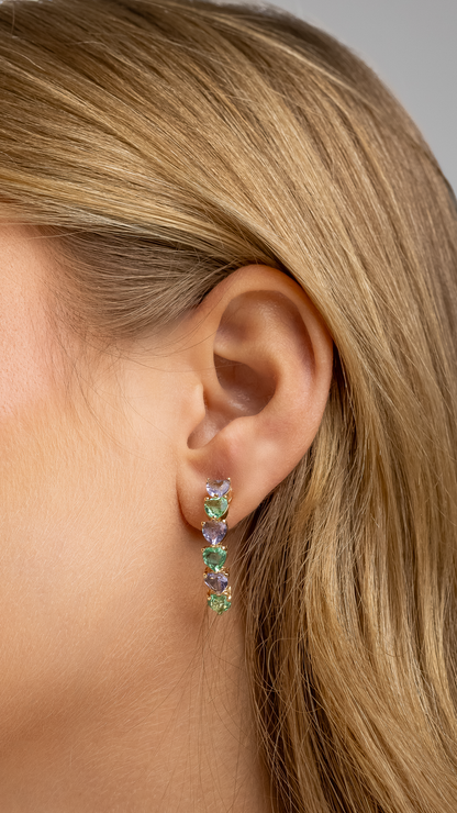 Conjunto Brinco Ear Cuff com Zircônia e Anel