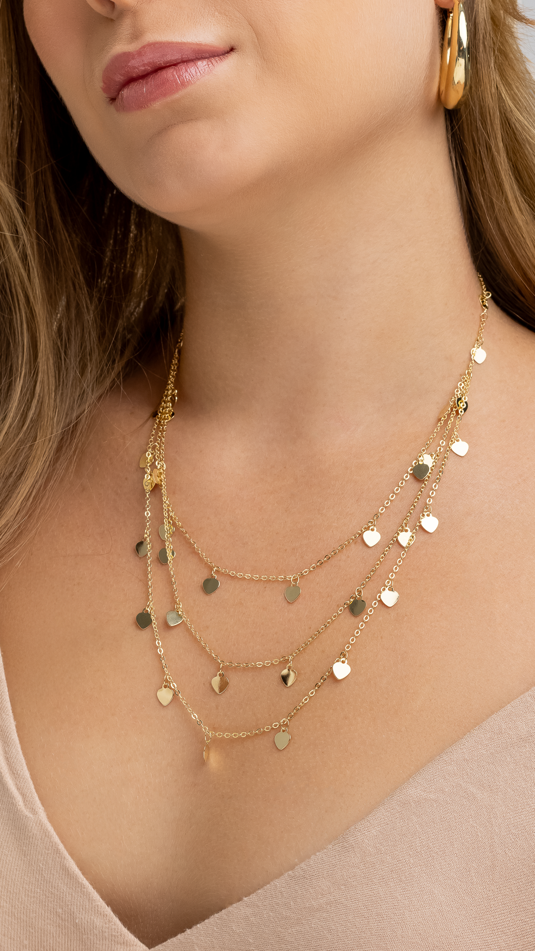 Gargantilha Choker Coração e Círculo