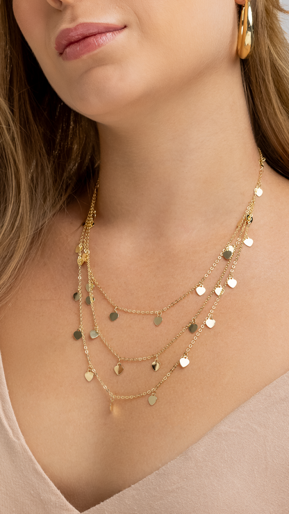 Gargantilha Choker Coração e Círculo